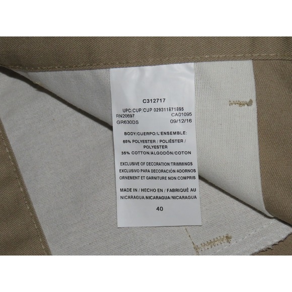 NEW! DICKIES Khaki 13" Multi-Pocket FLEX Work Skateboard Shorts Men's 40 NWT! - Picture 7 of 7